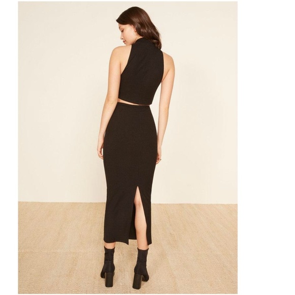 Reformation Dresses & Skirts - Reformation black two piece knox skirt and top